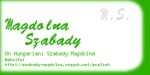 magdolna szabady business card